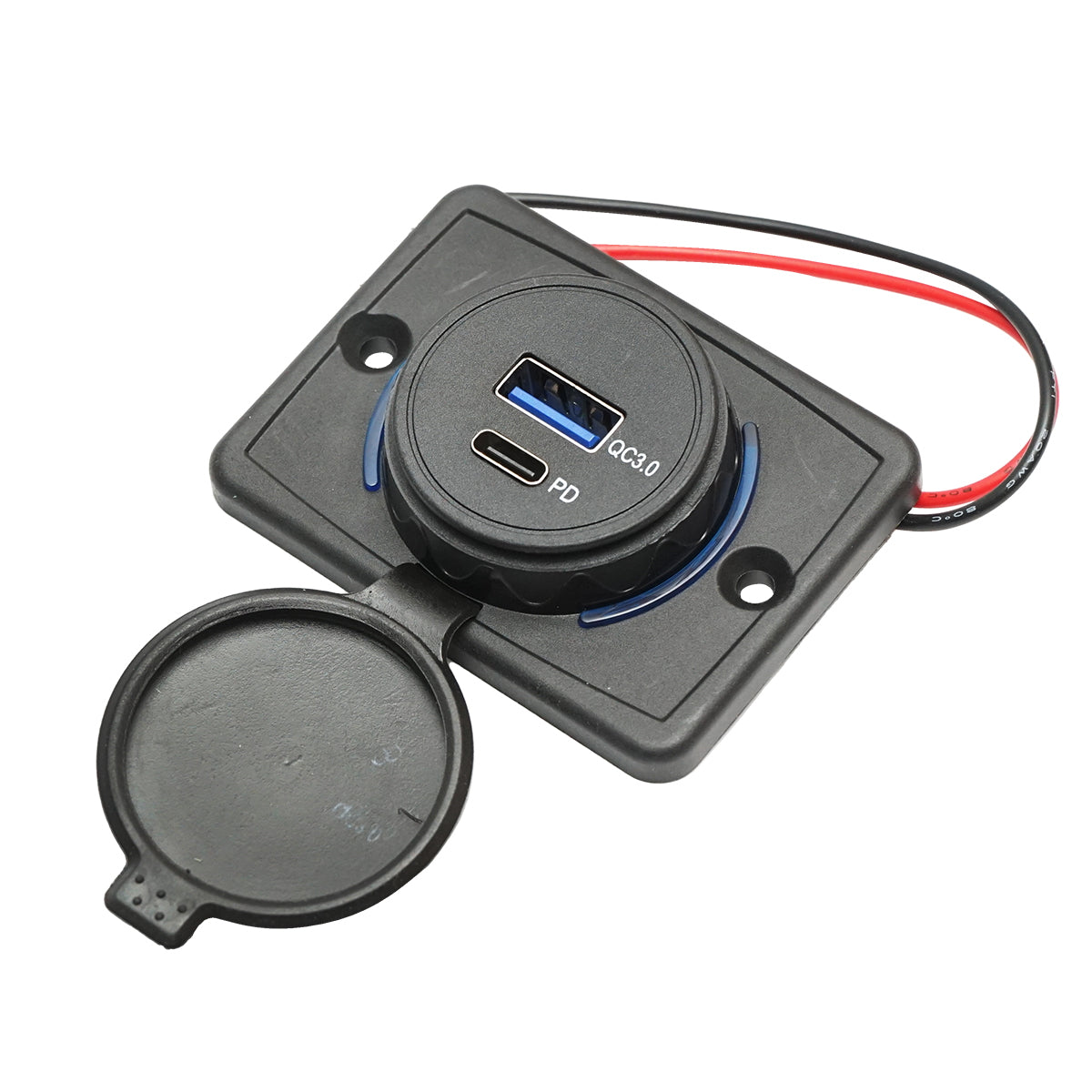 Universal dual car charger 12-24V, Type C, USB Breckner Germany